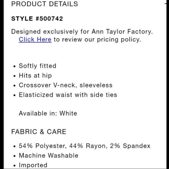 Ann Taylor Factory Faux Wrap Top - Picture 8 of 8